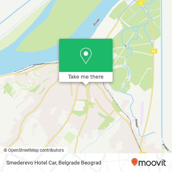 Smederevo Hotel Car map