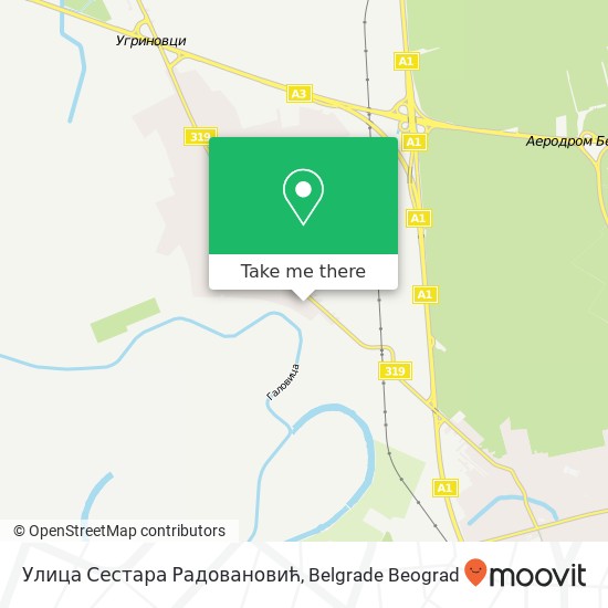 Улица Сестара Радовановић map