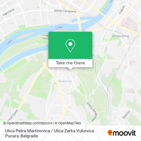 Ulica Petra Martinovica / Ulica Zarka Vukovica Pucara map