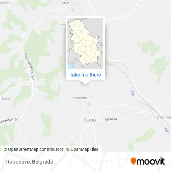 Ropocevo map