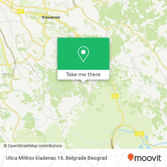 Ulica Mitkov kladenac 16 map