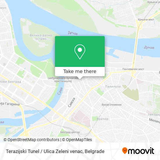 Terazijski Tunel / Ulica Zeleni venac map