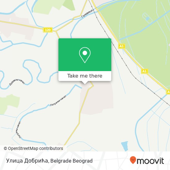 Улица Добрића map