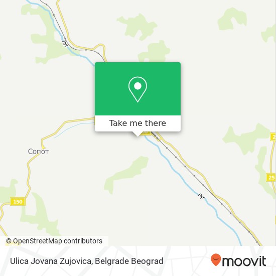 Ulica Jovana Zujovica map