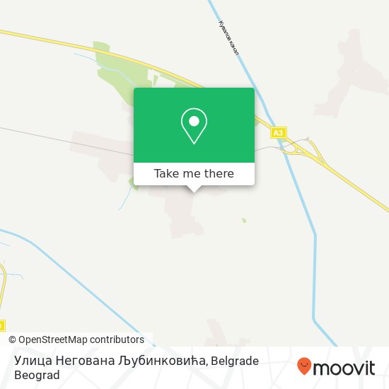 Улица Негована Љубинковића map