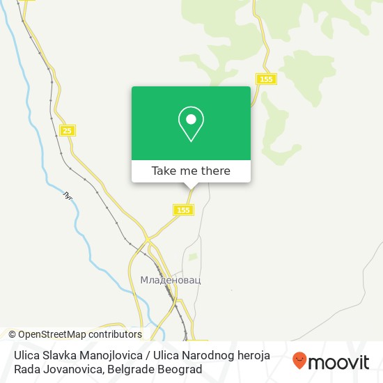 Ulica Slavka Manojlovica / Ulica Narodnog heroja Rada Jovanovica map