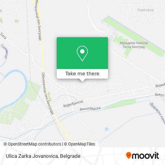 Ulica Zarka Jovanovica map