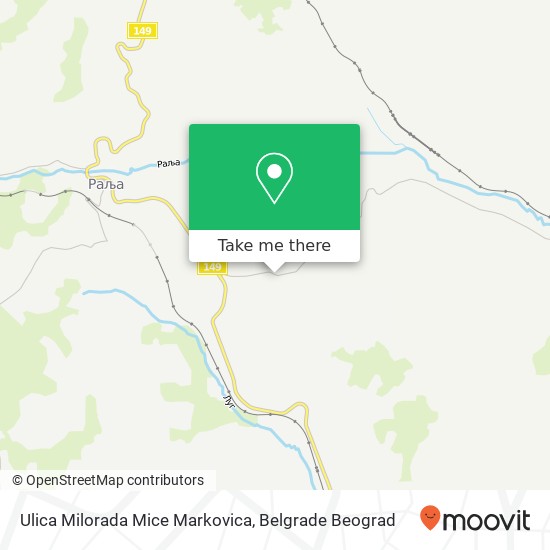 Ulica Milorada Mice Markovica map