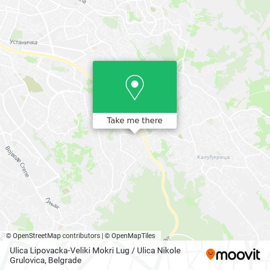 Ulica Lipovacka-Veliki Mokri Lug / Ulica Nikole Grulovica map