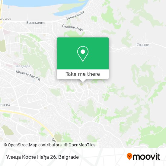 Улица Косте Нађа 26 map