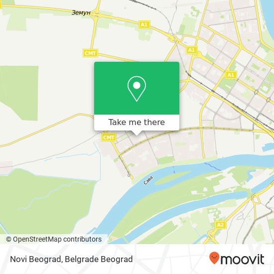 Novi Beograd map