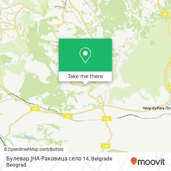Булевар ЈНА-Раковица село 14 map