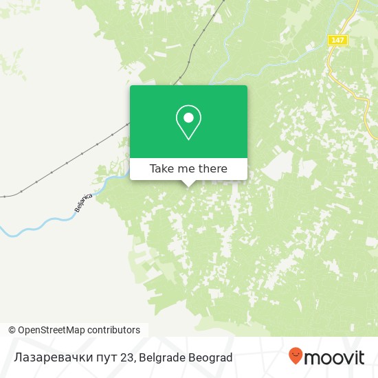 Лазаревачки пут 23 map