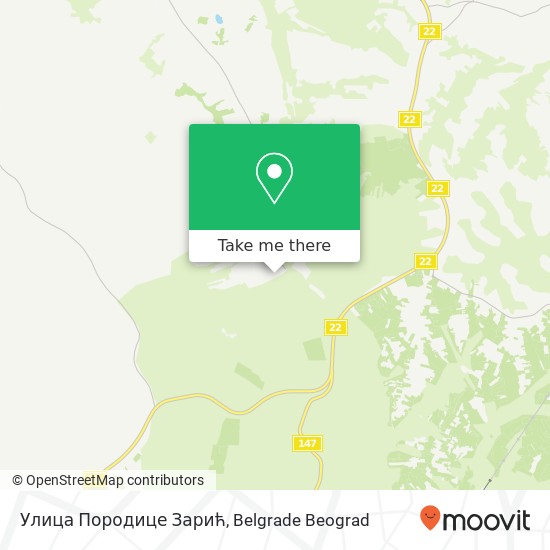 Улица Породице Зарић map