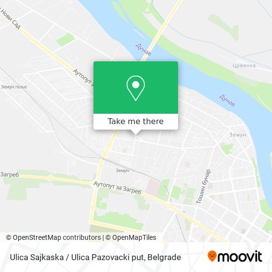 Ulica Sajkaska / Ulica Pazovacki put map