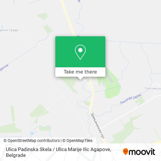 Ulica Padinska Skela / Ulica Marije Ilic Agapove map