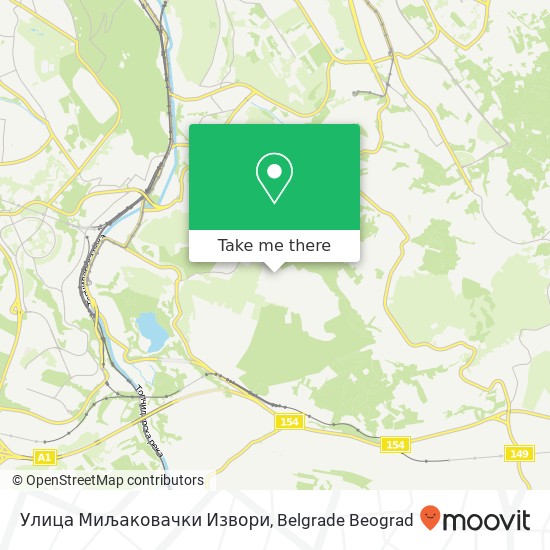 Улица Миљаковачки Извори map