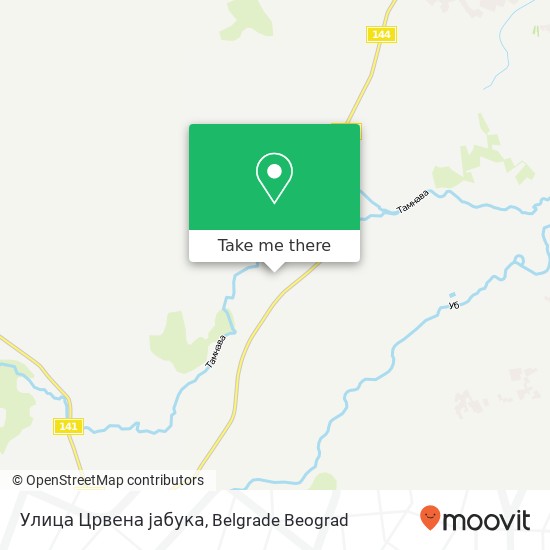 Улица Црвена јабука map