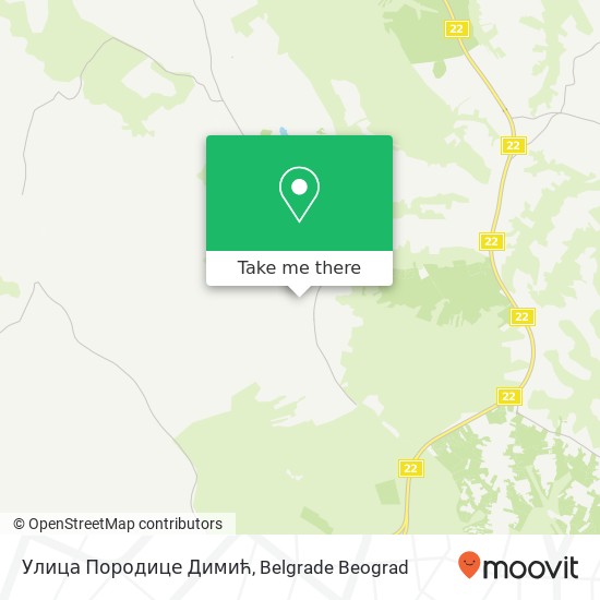 Улица Породице Димић map