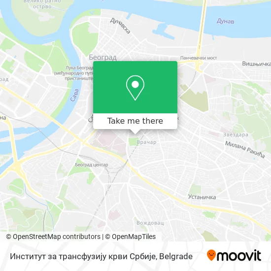 Институт за трансфузију крви Србије map