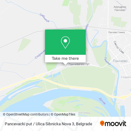 Pancevacki put / Ulica Sibnicka Nova 3 map