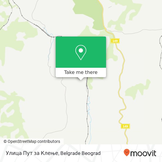 Улица Пут за Клење map