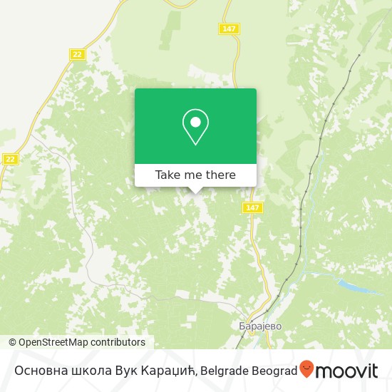 Основна школа Вук Караџић map