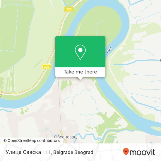 Улица Савска 111 map