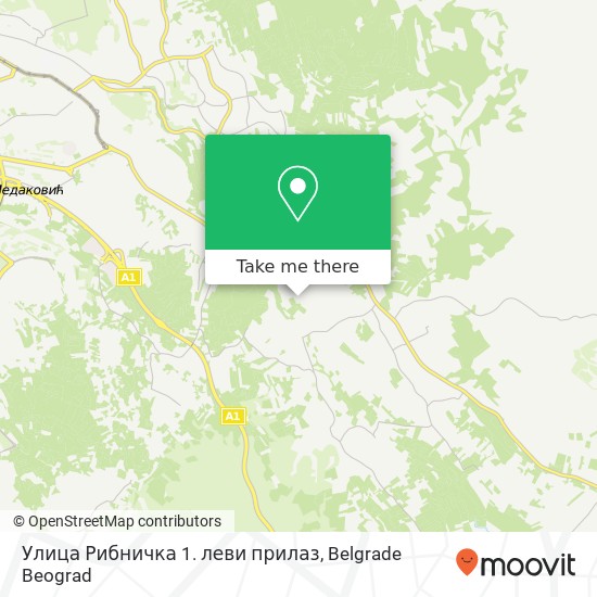 Улица Рибничка 1. леви прилаз map