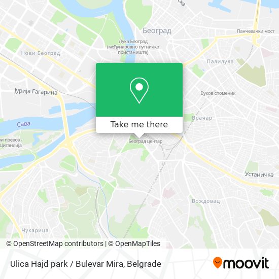 Ulica Hajd park / Bulevar Mira map