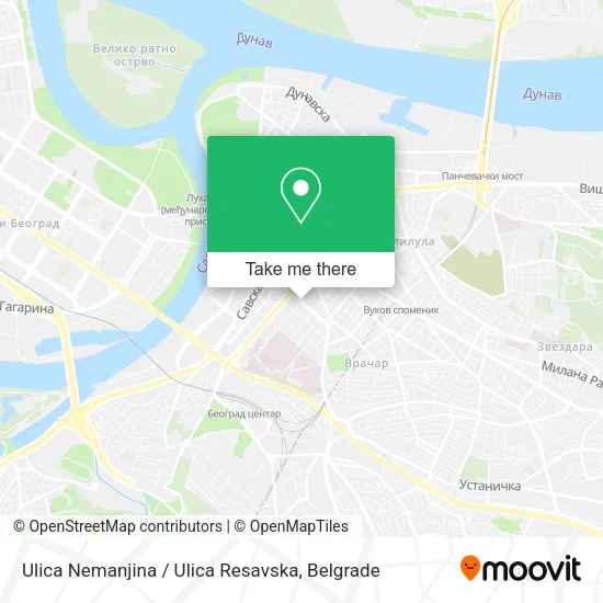 Ulica Nemanjina / Ulica Resavska map