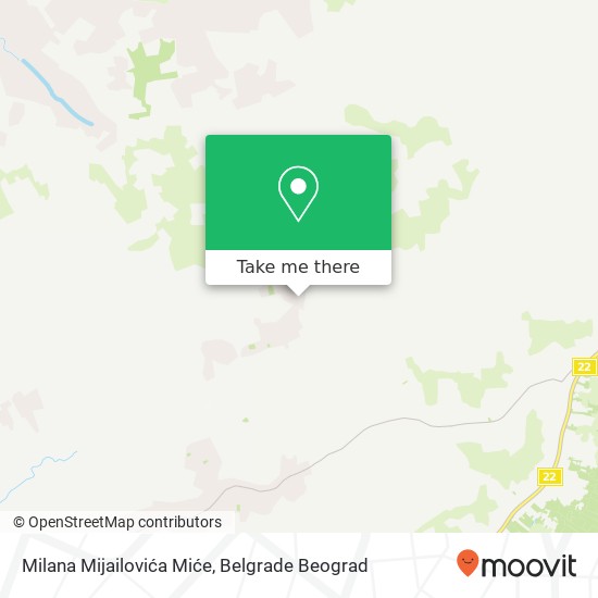 Milana Mijailovića Miće map