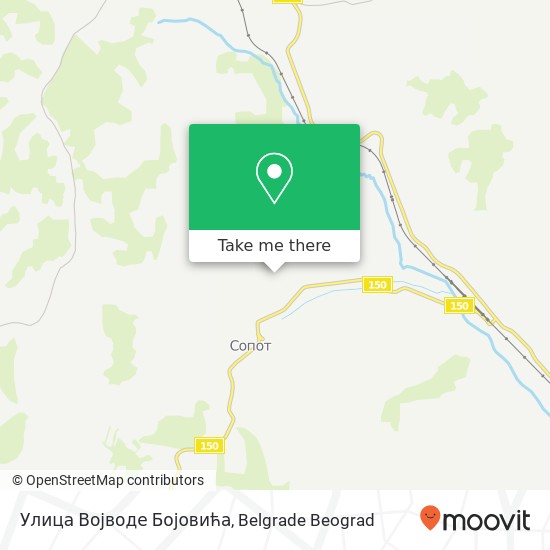 Улица Војводе Бојовића map