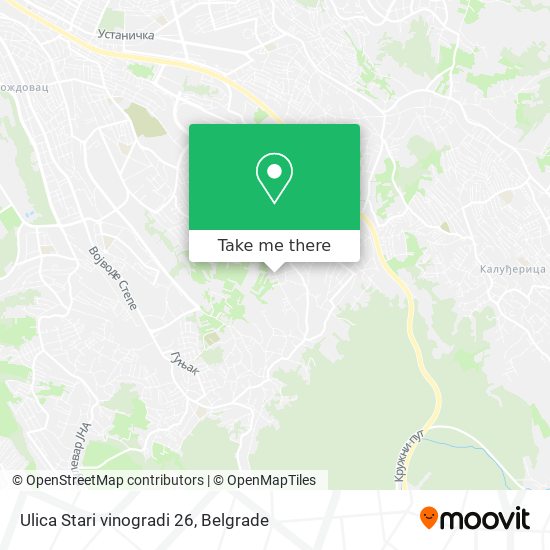 Ulica Stari vinogradi 26 map