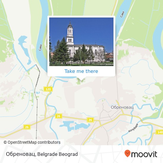 Обреновац map