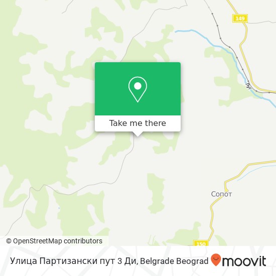 Улица Партизански пут 3 Ди map