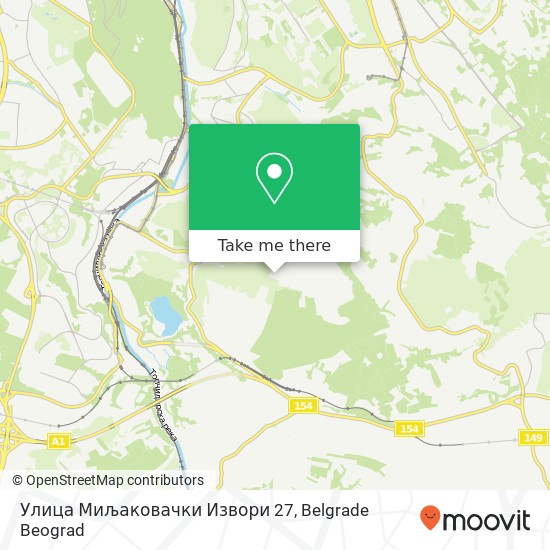 Улица Миљаковачки Извори 27 map