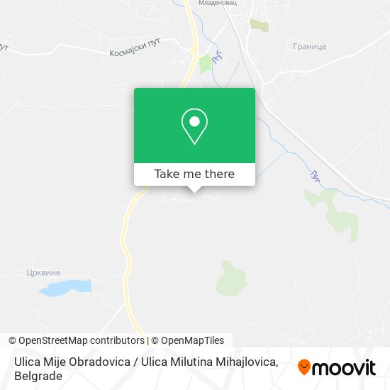 Ulica Mije Obradovica / Ulica Milutina Mihajlovica map