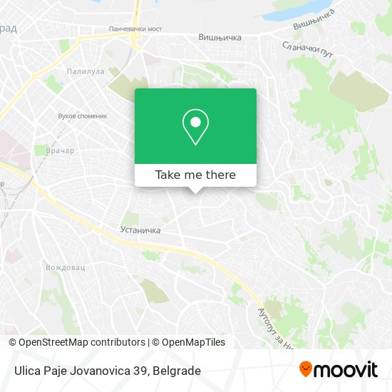 Ulica Paje Jovanovica 39 map