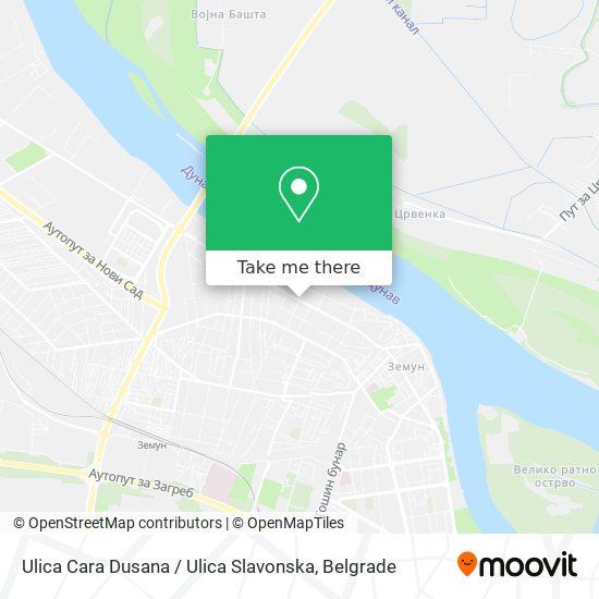 Ulica Cara Dusana / Ulica Slavonska map