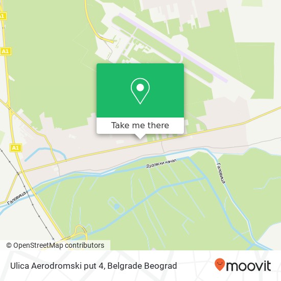 Ulica Aerodromski put 4 map