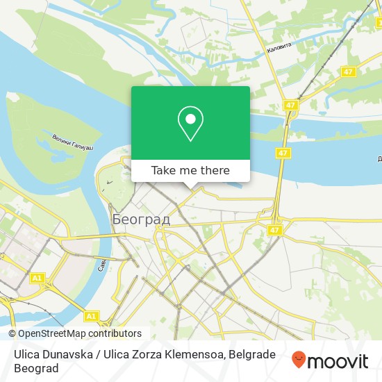 Ulica Dunavska / Ulica Zorza Klemensoa map