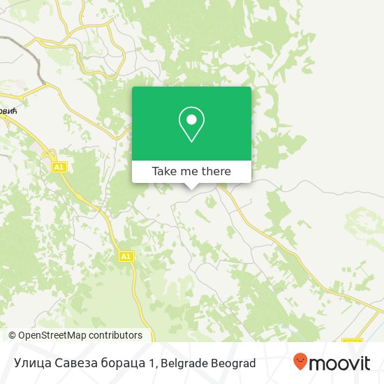 Улица Савеза бораца 1 map