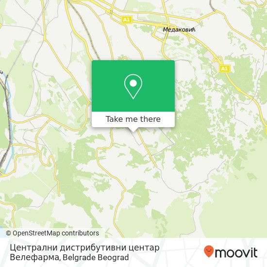 Централни дистрибутивни центар Велефарма map