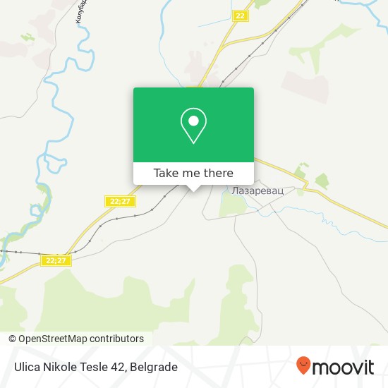 Ulica Nikole Tesle 42 map