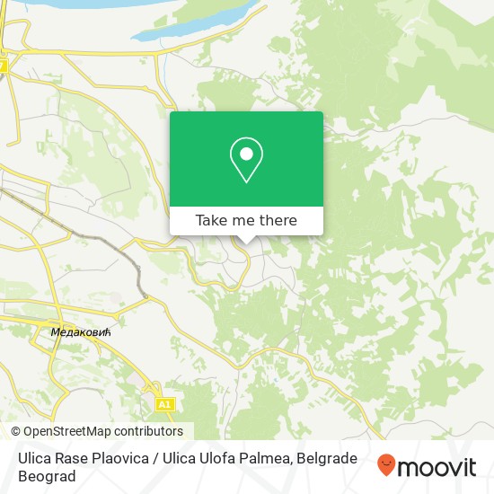 Ulica Rase Plaovica / Ulica Ulofa Palmea map