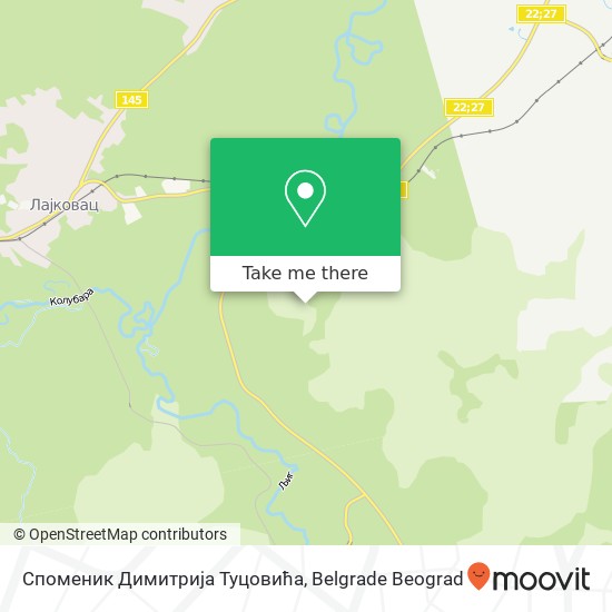 Споменик Димитрија Туцовића map