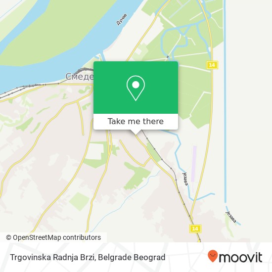 Trgovinska Radnja Brzi, Улица Црвене армије Смедерево map