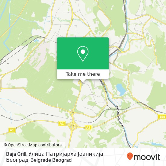 Baja Grill, Улица Патријарха Јоаникија Београд map