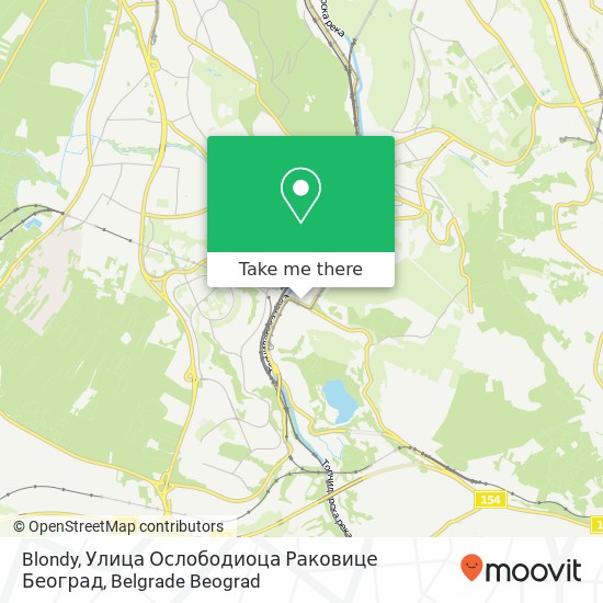 Blondy, Улица Ослободиоца Раковице Београд map